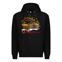 Black the church  chrıst is born Premium Hoodie - AdoDesignShop