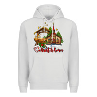 Dove Grey the church  chrıst is born Premium Hoodie - AdoDesignShop