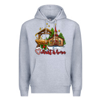 Heather Grey the church  chrıst is born Premium Hoodie - AdoDesignShop