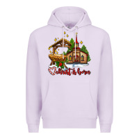 Lilac the church  chrıst is born Premium Hoodie - AdoDesignShop