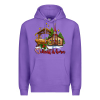 Purple the church  chrıst is born Premium Hoodie - AdoDesignShop