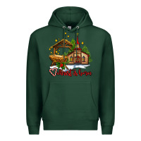 Sports Green the church  chrıst is born Premium Hoodie - AdoDesignShop