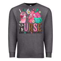 Charcoal Heather nurse coffee scrubs rubber gloves Premium Sweatshirt - texasbilliewilder