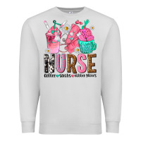 Dove Grey nurse coffee scrubs rubber gloves Premium Sweatshirt - texasbilliewilder
