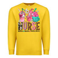 Lemon nurse coffee scrubs rubber gloves Premium Sweatshirt - texasbilliewilder