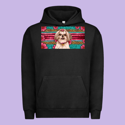 Shih Tzu License Plate Urban Hoodie Designed By Artiststas