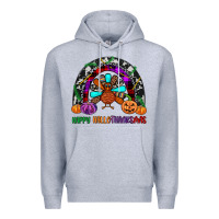 Heather Grey happy hallothanksmas Premium Hoodie - JahusDesignShop