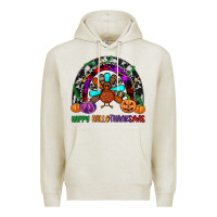 Oatmeal Heather happy hallothanksmas Premium Hoodie - JahusDesignShop