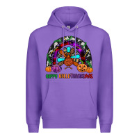 Purple happy hallothanksmas Premium Hoodie - JahusDesignShop
