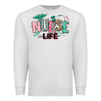 Oatmeal Heather nurse life Premium Sweatshirt - texasbilliewilder