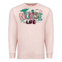 Pale Pink nurse life Premium Sweatshirt - texasbilliewilder