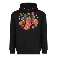 Black pink christmas black girl sneakers Heavyweight Hoodie - RanaPortraitStore