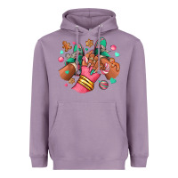 Lavender pink christmas black girl sneakers Heavyweight Hoodie - RanaPortraitStore