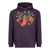 Plum pink christmas black girl sneakers Heavyweight Hoodie - RanaPortraitStore