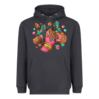 Smoke pink christmas black girl sneakers Heavyweight Hoodie - RanaPortraitStore