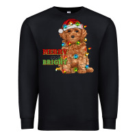 Black merry and bright toy poodle Premium Sweatshirt - RanaPortraitStore