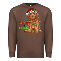 Chestnut merry and bright toy poodle Premium Sweatshirt - RanaPortraitStore