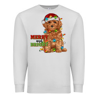 Dove Grey merry and bright toy poodle Premium Sweatshirt - RanaPortraitStore