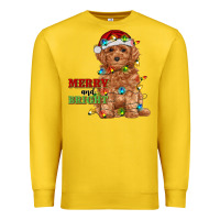 Lemon merry and bright toy poodle Premium Sweatshirt - RanaPortraitStore
