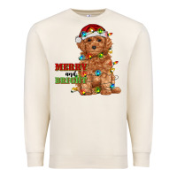Sandshell merry and bright toy poodle Premium Sweatshirt - RanaPortraitStore