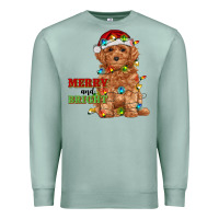 Seafoam merry and bright toy poodle Premium Sweatshirt - RanaPortraitStore