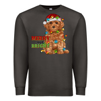 Smoke merry and bright toy poodle Premium Sweatshirt - RanaPortraitStore