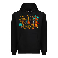 Black grateful thankful blessed Premium Hoodie - JahusDesignShop