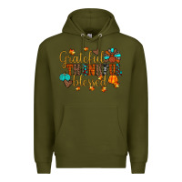 Army Green grateful thankful blessed Premium Hoodie - JahusDesignShop
