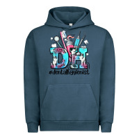 Pigment Midnight Navy d h dental hygienist Urban Hoodie - AdoDesignShop