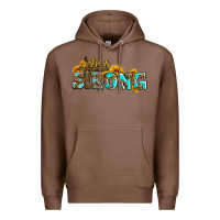 Chestnut she is strong with cross Premium Hoodie - AdoDesignShop