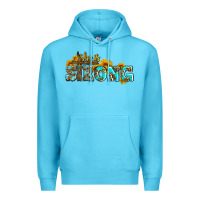 Ocean Blue she is strong with cross Premium Hoodie - AdoDesignShop