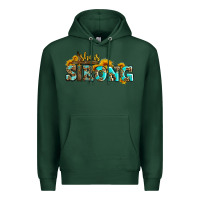 Sports Green she is strong with cross Premium Hoodie - AdoDesignShop
