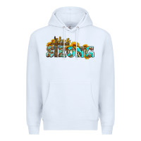 White she is strong with cross Premium Hoodie - AdoDesignShop