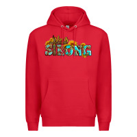 Red she is strong with cross Premium Hoodie - AdoDesignShop