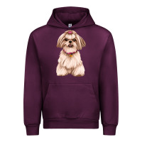 Mauve Wine shih tzu Urban Hoodie - Artiststas