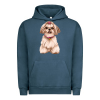 Pigment Midnight Navy shih tzu Urban Hoodie - Artiststas