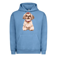 Pigment Pebble Blue shih tzu Urban Hoodie - Artiststas