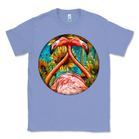 Colony Blue flamingos with western background Classic Tee - BarkalooDesign