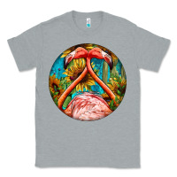 Heather Grey flamingos with western background Classic Tee - BarkalooDesign