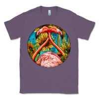 Lavender flamingos with western background Classic Tee - BarkalooDesign