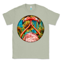 Matcha flamingos with western background Classic Tee - BarkalooDesign