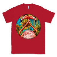 Red flamingos with western background Classic Tee - BarkalooDesign