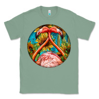 Sage flamingos with western background Classic Tee - BarkalooDesign