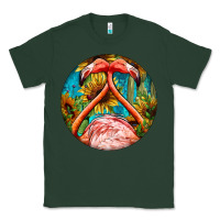 Sports Green flamingos with western background Classic Tee - BarkalooDesign
