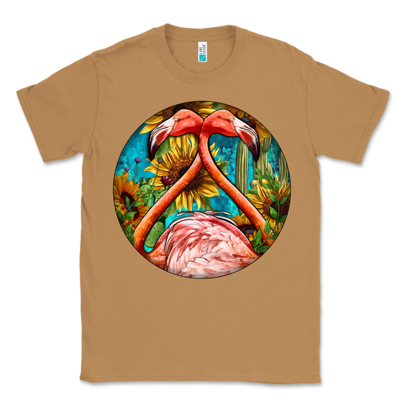 Flamingos With Western Background Classic Tee by BarkalooDesign | Teevron