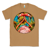 Toasted Coconut flamingos with western background Classic Tee - BarkalooDesign