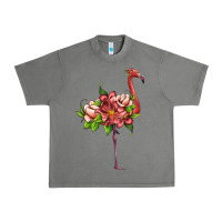 Tornado flamingo with tropical flowers Urban Heavy Tee - Artiststas