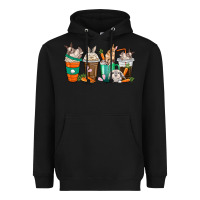 Black rabbit coffee cups Heavyweight Hoodie - texasbilliewilder