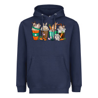 Navy rabbit coffee cups Heavyweight Hoodie - texasbilliewilder