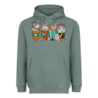 Sage rabbit coffee cups Heavyweight Hoodie - texasbilliewilder